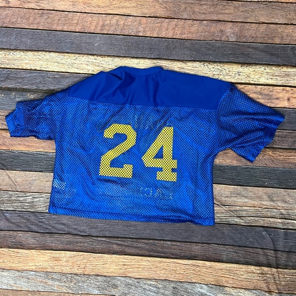 Cranford Lacrosse VTG Mens High School Blue Sports Uniform Jersey - Picture 2 of 6